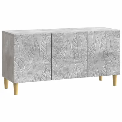 vidaXL TV omarica 99 x 34,5 x 50 cm Betonsko siva Inženirski les