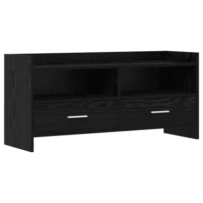 vidaXL TV omarica 100 x 33 x 47 cm Črni hrast Inženirski les