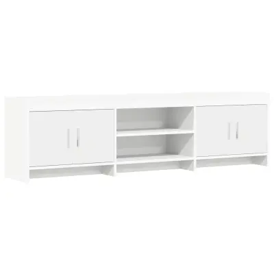 vidaXL TV omarica 168 x 33 x 47 cm Bela Inženirski les