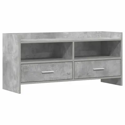 vidaXL TV omarica 100 x 33 x 47 cm Betonsko siva Inženirski les