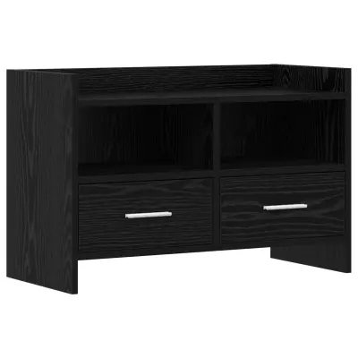 vidaXL TV omarica 71,5 x 33 x 47 cm Črni hrast Inženirski les