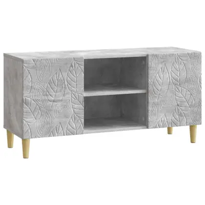 vidaXL TV omarica 102 x 34,5 x 50 cm Betonsko siva Inženirski les