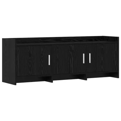 vidaXL TV omarica 130 x 33 x 47 cm Črni hrast Inženirski les