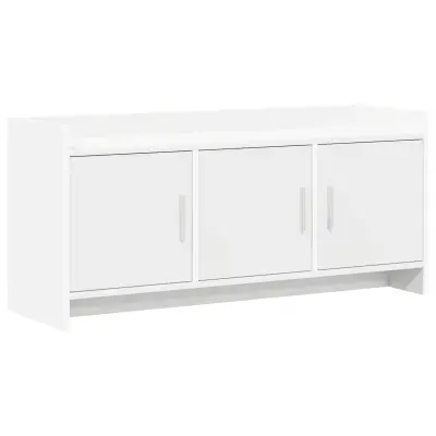 vidaXL TV omarica 102 x 33 x 47 cm Bela Inženirski les