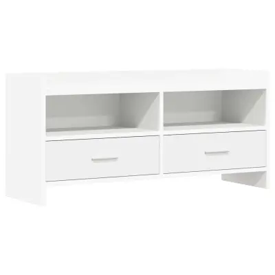 vidaXL TV omarica 100 x 33 x 47 cm Bela Inženirski les