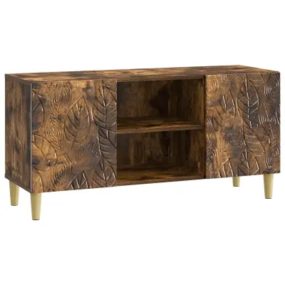 vidaXL TV omarica 102 x 34,5 x 50 cm Dimljen hrast Inženirski les