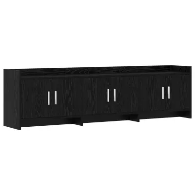 vidaXL TV omarica 168 x 33 x 47 cm Črni hrast Inženirski les