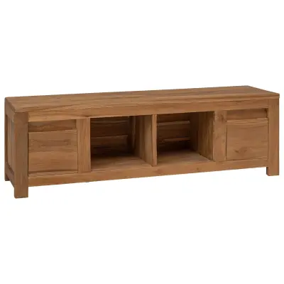 vidaXL TV omarica 110 x 30 x 35 cm Naravna Trden tikov les