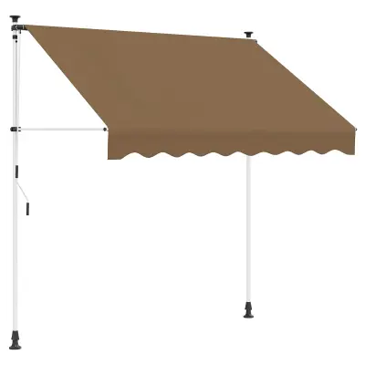 vidaXL Ročno zložljivo senčilo Bež 100 cm
