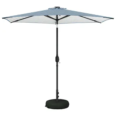 vidaXL Zunanje senčilo z LED lučmi 270 x 270 cm Poliester