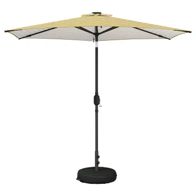 vidaXL Zunanje senčilo z LED lučmi 270 x 270 cm Poliester