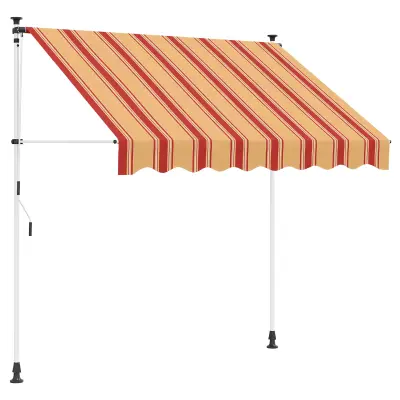 vidaXL Ročno zložljivo senčilo večbarvno 250 x 115 x 300 cm
