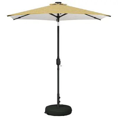 vidaXL Zunanje senčilo z LED lučmi 230 x 230 cm Poliester
