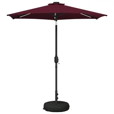 vidaXL Zunanje senčilo z LED lučmi 230 x 230 cm Poliester