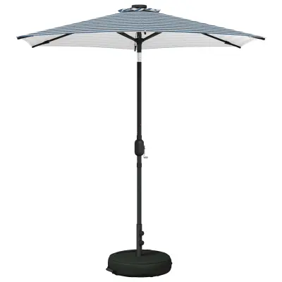 vidaXL Zunanje senčilo z LED lučmi 230 x 230 cm Poliester