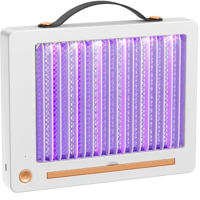 Električna aku. LED UV insekticidna svetilka za komarje 26cm USB bela