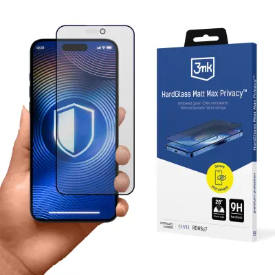 3MK KALJENO STEKLO HARDGLASS MATT MAX PRIVACY ZA IPHONE 14 PRO