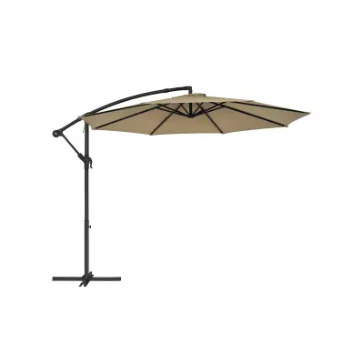 Senčnik z bočno oporo 300x245 cm, barva taupe