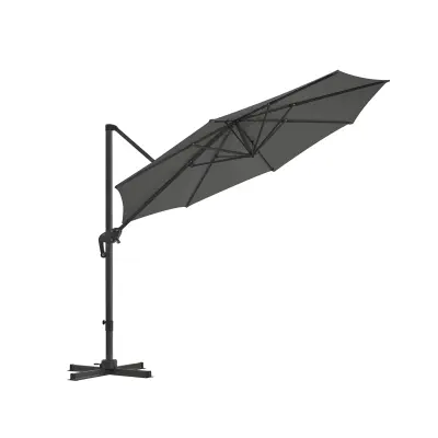 Senčnik za teraso premera 300 cm, siva