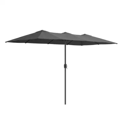 Dvojni senčnik Parasol 394x200 cm siva