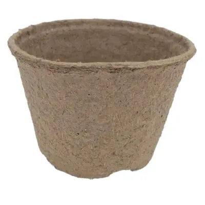Kompostabilni sadilni lonček 14x10 cm za vzgojo sadik z enostavnim presajanjem in hranilno bio vlaknastjo