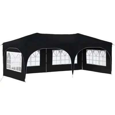 vidaXL Zložljivi šotor za zabave 575 x 288 x 245 cm Antracit