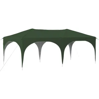 vidaXL Zložljivi šotor za zabave 575 x 288 x 245 cm Zelena