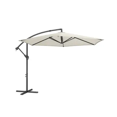 Nadstrešek z bočno oporo 350 cm premera x 250 cm bež