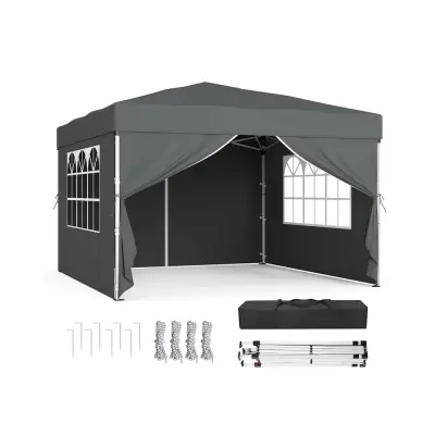 Paviljon 3x3x2,6 m temno siva