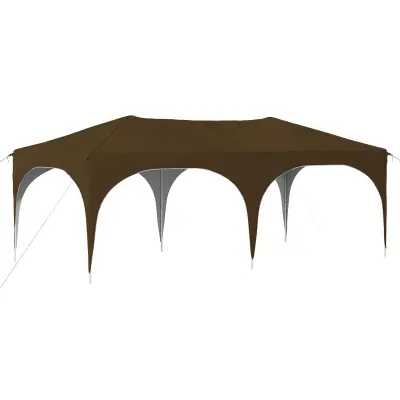 vidaXL Zložljivi šotor za zabave 575 x 288 x 245 cm Taupe