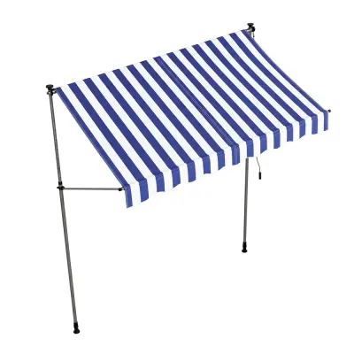 Nastavljiva višina tende 400x120 cm modra