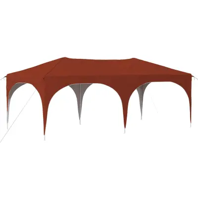 vidaXL Zložljivi šotor za zabave 575 x 288 x 245 cm Terakota