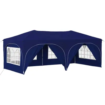 vidaXL Zložljivi šotor za zabave 575 x 288 x 245 cm Modra