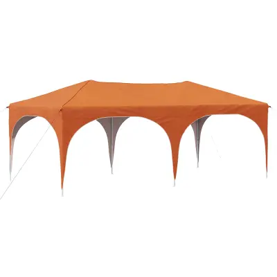 vidaXL Zložljivi šotor za zabave 575 x 288 x 245 cm Oranžna