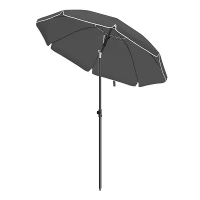 Plažni dežnik 160 cm sivi