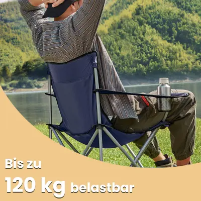 Set kamping stolov 2 kosa 52x84x81 cm modra