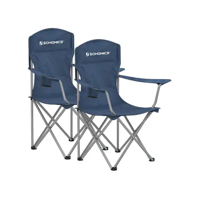 Zložljiva kamp stol set 54x86x97 cm modra