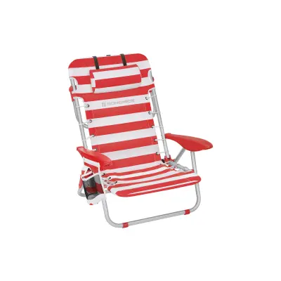 Plažni stol 68x63x75 cm rdeč