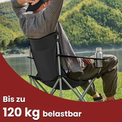 Komplet kamp stolov 2 kosa 52x84x81 cm črna