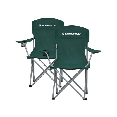 Set kamping stolov 2 kosa 54x86x97 cm zelena