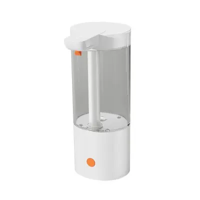 Brezkontaktni polnilni dozirnik mila s senzorjem USB - 400 ml prostoročni avtomatski dozirnik tekočega mila, bel ABS