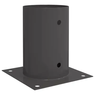 vidaXL Okrogla podlaga 12 pcs Antracit 15 x 15 x 15 cm Kovina