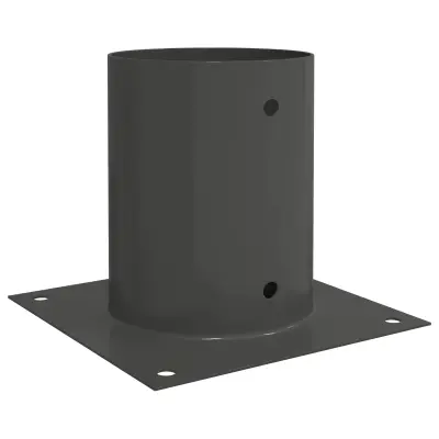 vidaXL Okrogla podlaga 12 pcs Antracit 18 x 18 x 15 cm Kovina