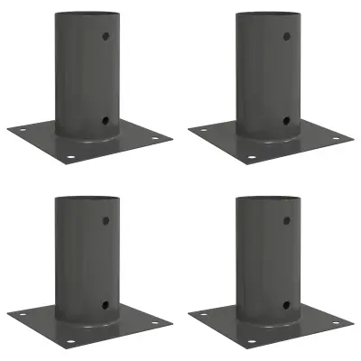 vidaXL Okrogla podlaga 4 pcs Antracit 15 x 15 x 15 cm Kovina