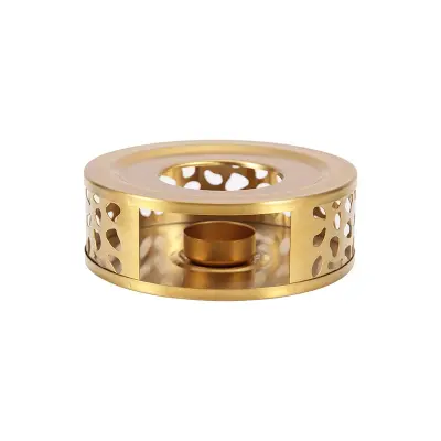 Porous Stainless Steel Tea Warmer - Grelec za čaj s svečo Gold