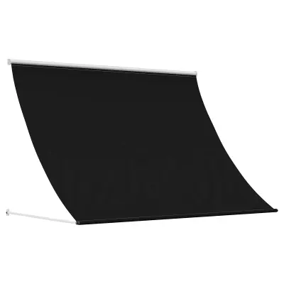 vidaXL Senčnik Črna 350 x 150 cm 180 g / m² poliester s PU premazom