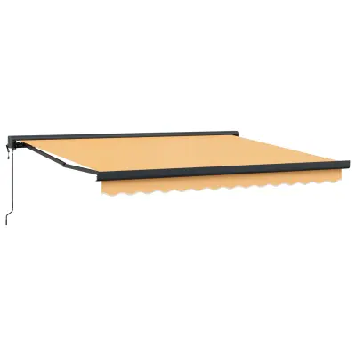 vidaXL Senčnik Peščena 300 x 250 cm Poliester in aluminij