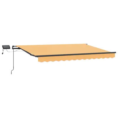vidaXL Retraktilna tenda Peščena 450 × 300 cm blago