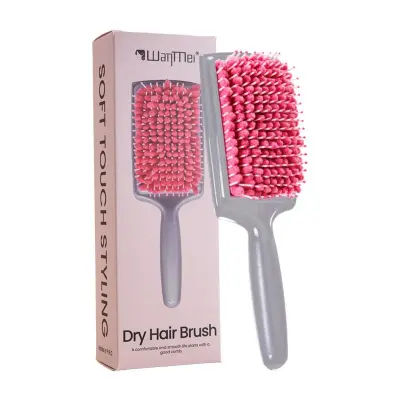 Prenosni glavnik za hitro sušenje las - vpojna krtača za masažo lasišča Pink+grey