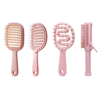 Štiridelni set za oblikovanje in razčesavanje las sivke Pink